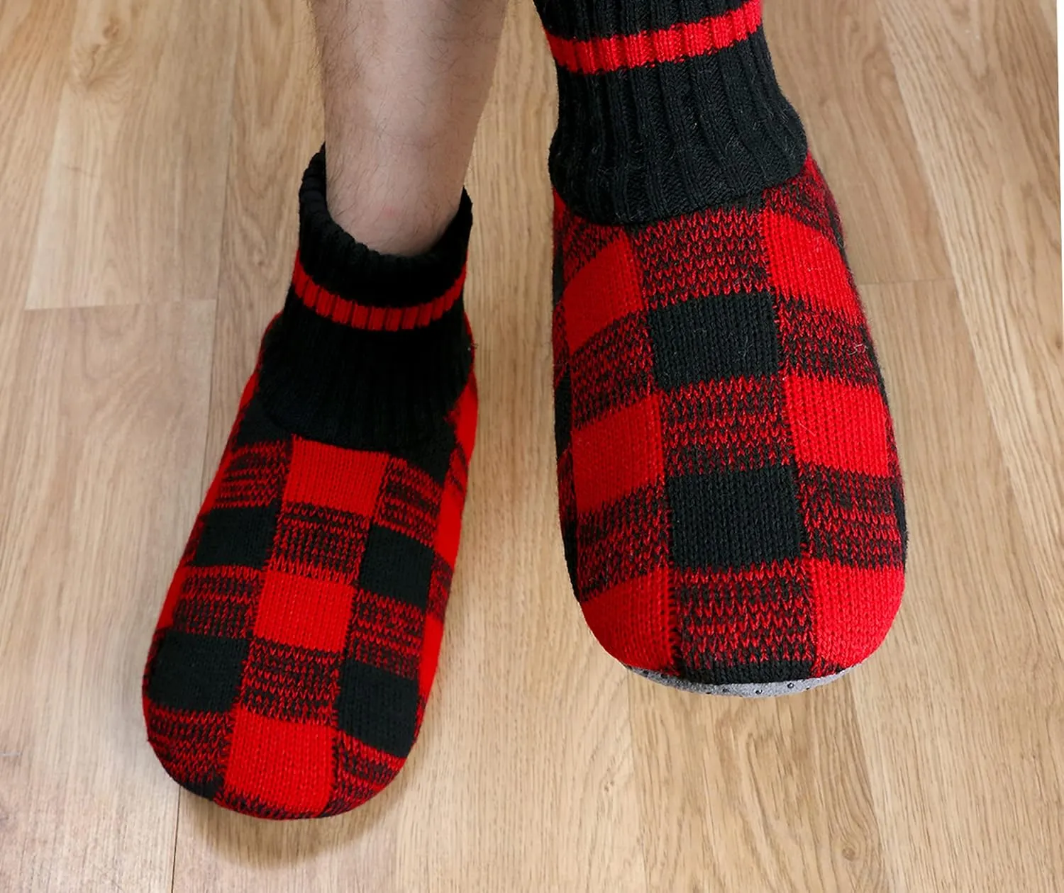Panda Bros Slipper Socks Soft Cozy Thick House Indoor Boot Sock Shoes with Anti-Skid Bottom Soles for Men's