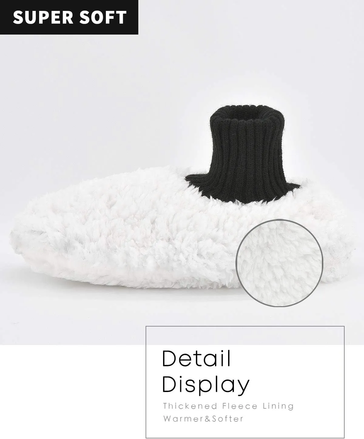 Panda Bros Slipper Socks Soft Cozy Thick House Indoor Boot Sock Shoes with Anti-Skid Bottom Soles for Men's