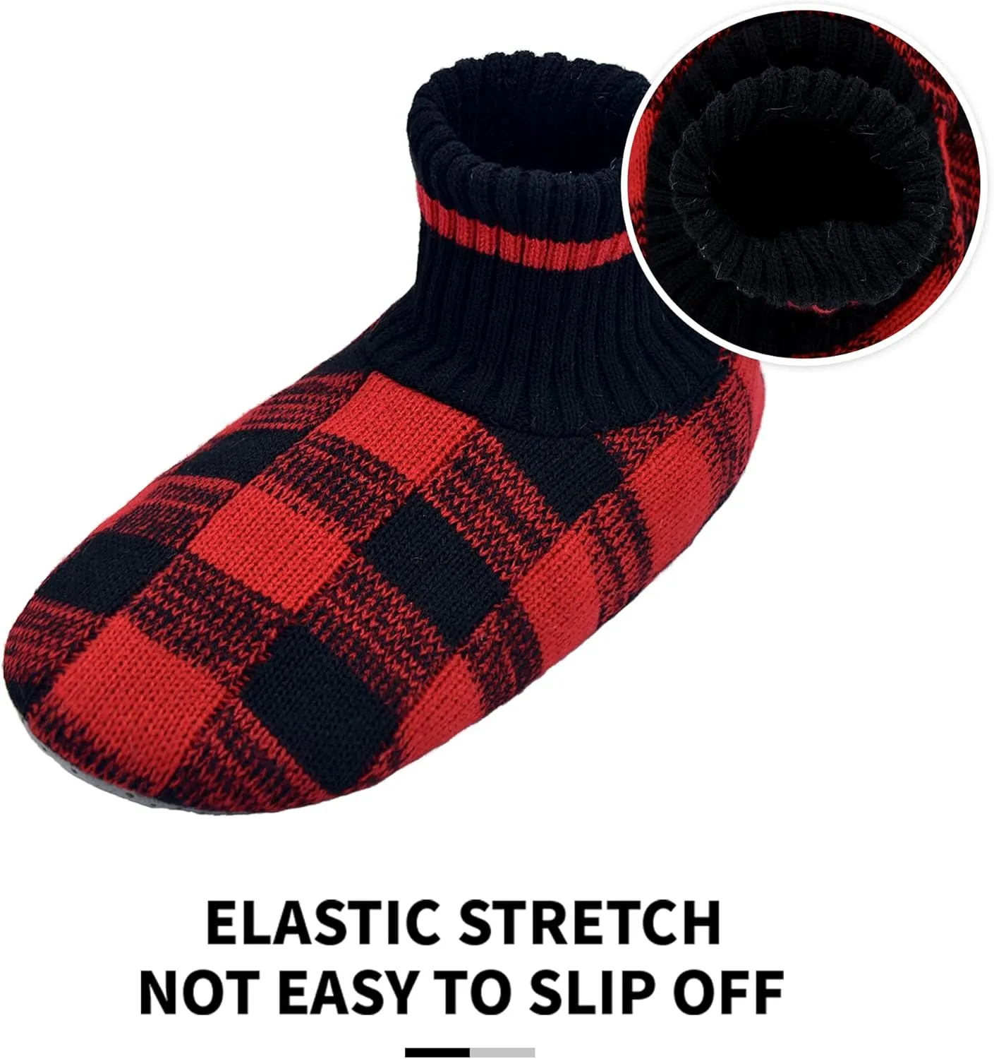 Panda Bros Slipper Socks Soft Cozy Thick House Indoor Boot Sock Shoes with Anti-Skid Bottom Soles for Men's