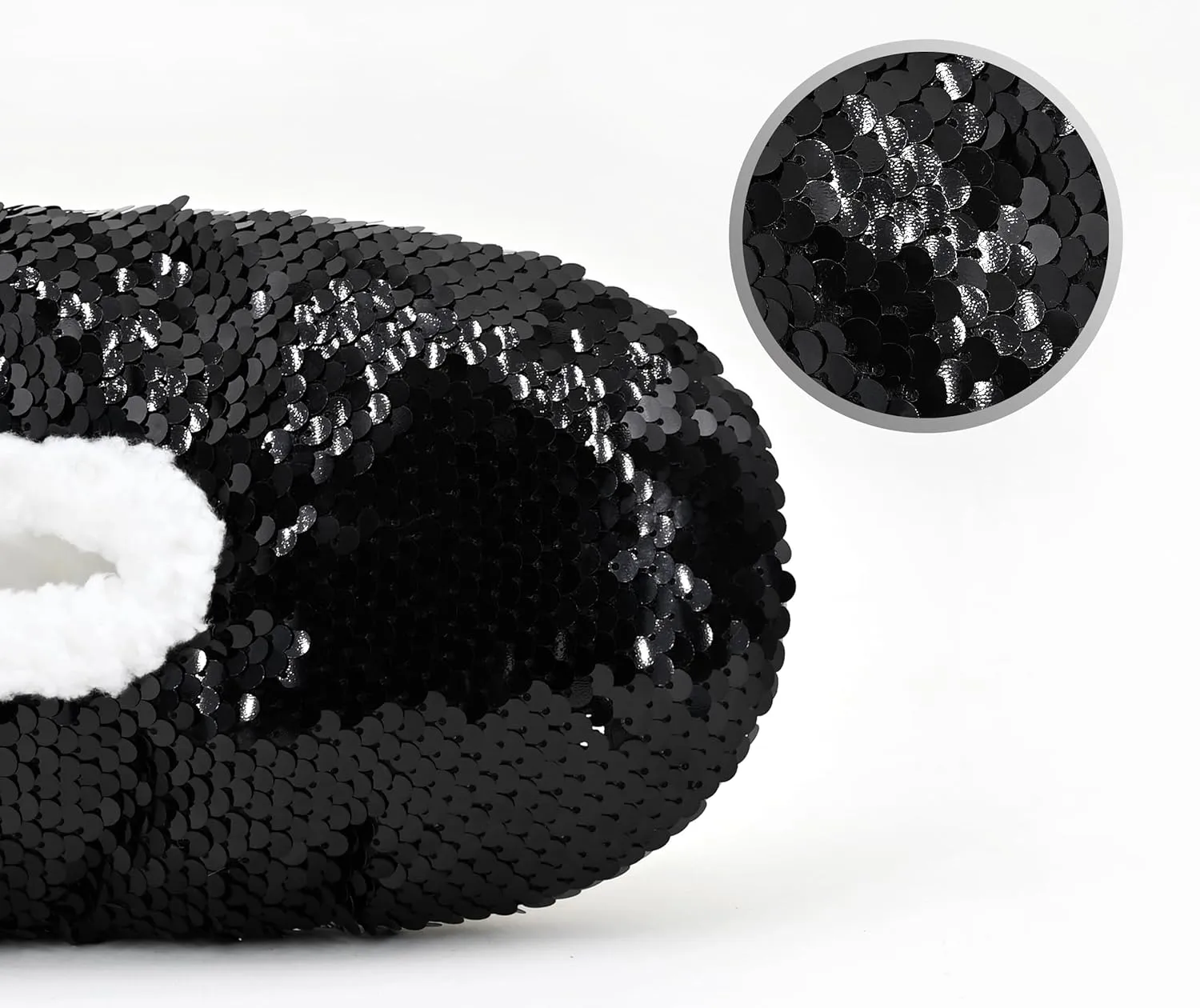 Panda Bros Womens Ballerina Sequin Slippers, Bling House Slippers With Grippers