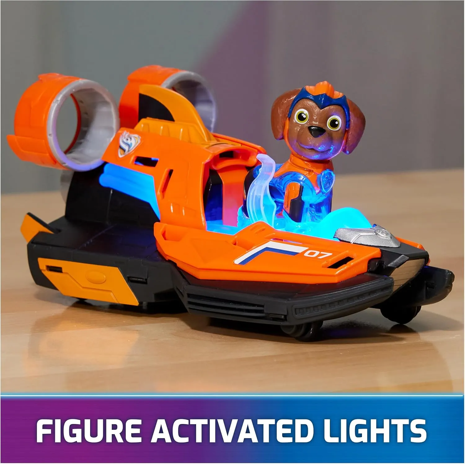 Paw Patrol: The Mighty Movie, Toy Jet Boat with Zuma Mighty Pups Action Figure, Lights and Sounds, Kids Toys for Boys & Girls 3 