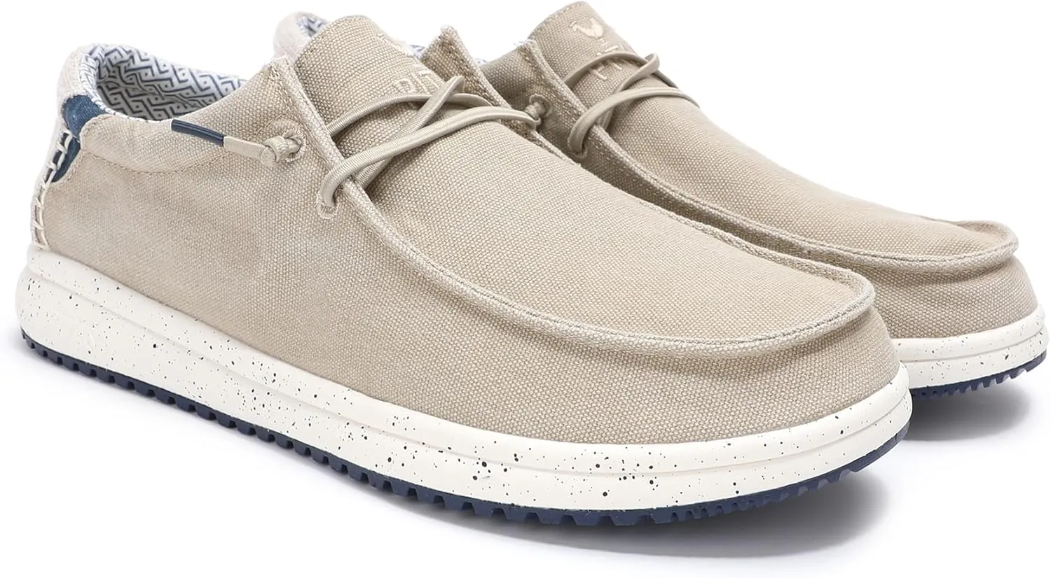 PITAS Men’s Nías Boat Shoes | Casual Slip-On Loafers for Men | Ultra Light & Comfortable | Beige
