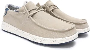 PITAS Men’s Nías Boat Shoes | Casual Slip-On Loafers for Men | Ultra Light & Comfortable | Beige
