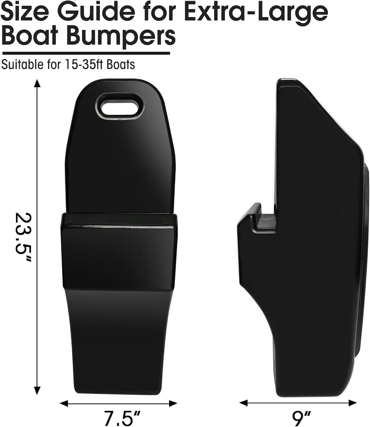 Pontoon Fenders Boat Bumpers for Docking Pontoon Boat ONLY,Customized Inflatable Fender Dock Bumper with Locking Recessed Groove&Grip Handle