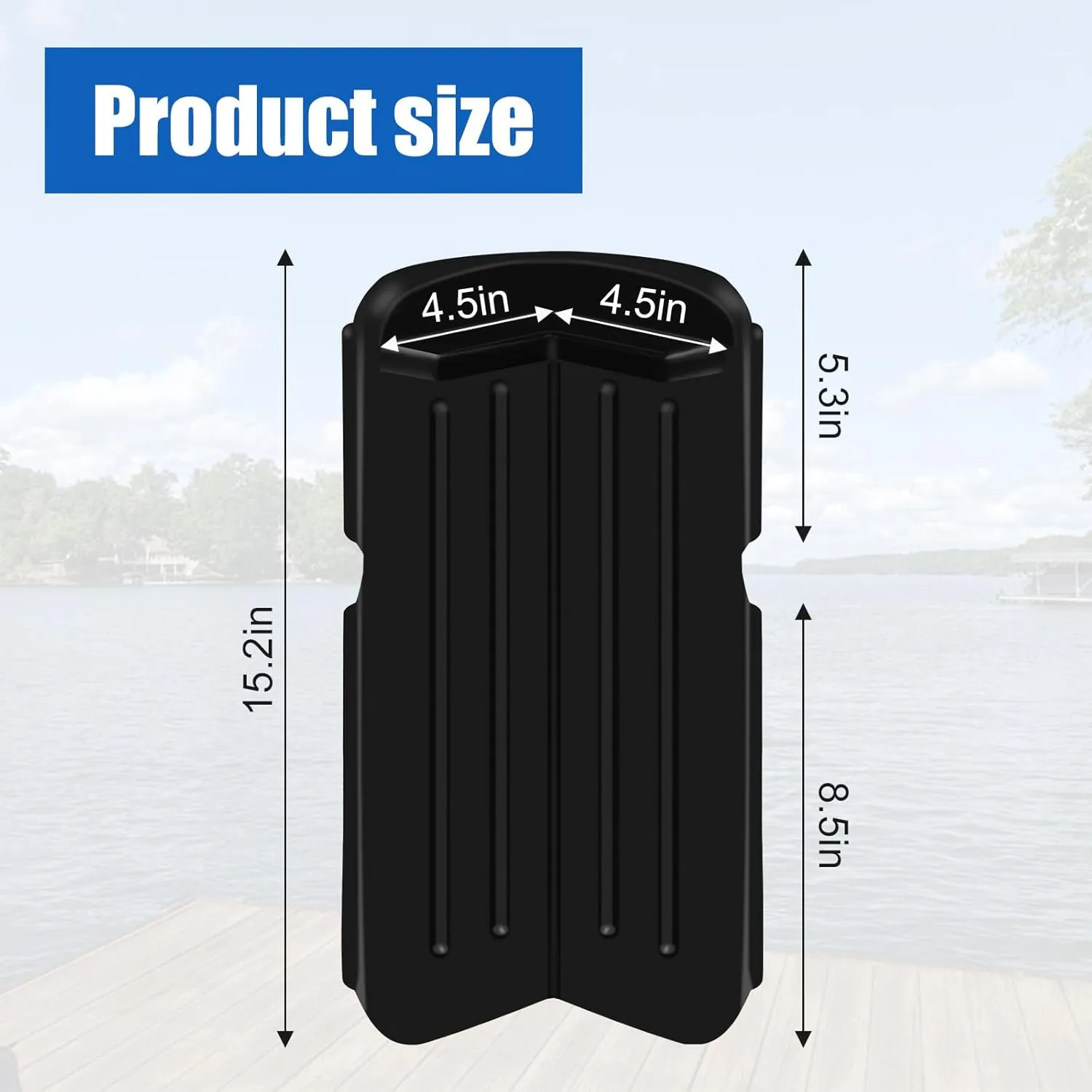 Premium Dock Corner Bumper Fender - Inflatable Marine Dock Protection (2-Pack) | 8" x 16" Heavy-Duty UV Resistant PVC | Protects Boats & Docks from Collision Damage