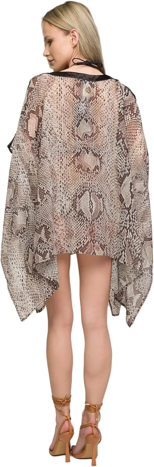 ROBERTO CAVALLI Phyton Short Phyton Chiffon Cover Up Top- for Womens