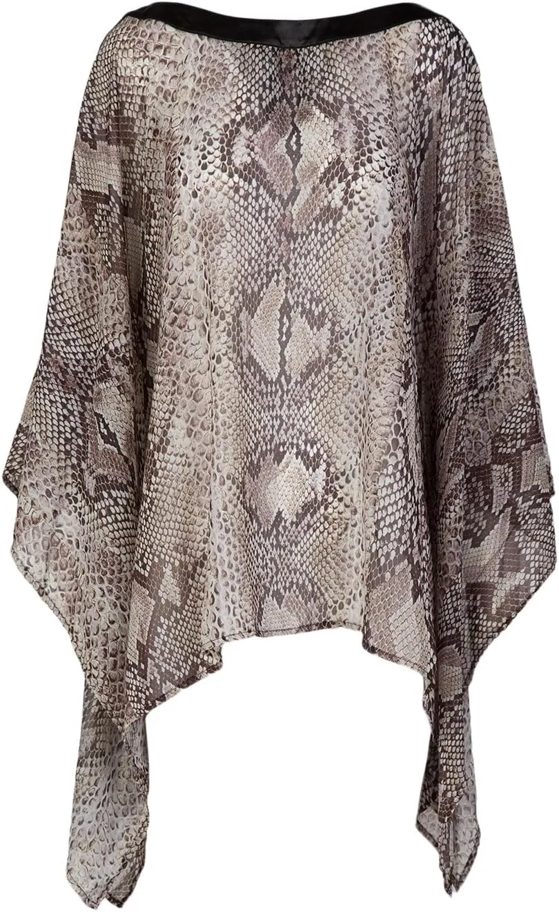 ROBERTO CAVALLI Phyton Short Phyton Chiffon Cover Up Top- for Womens