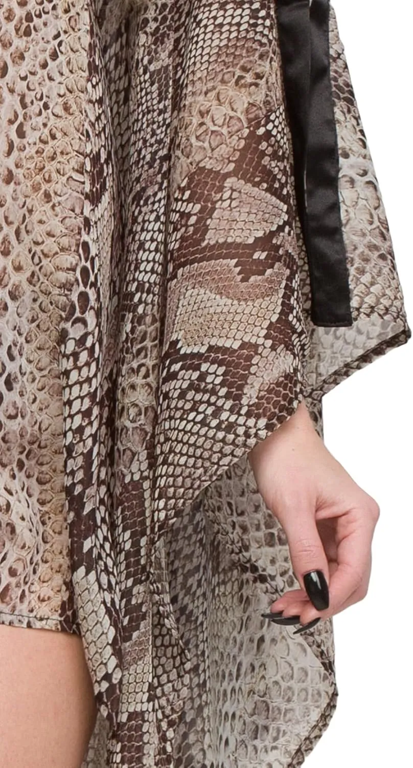 ROBERTO CAVALLI Phyton Short Phyton Chiffon Cover Up Top- for Womens
