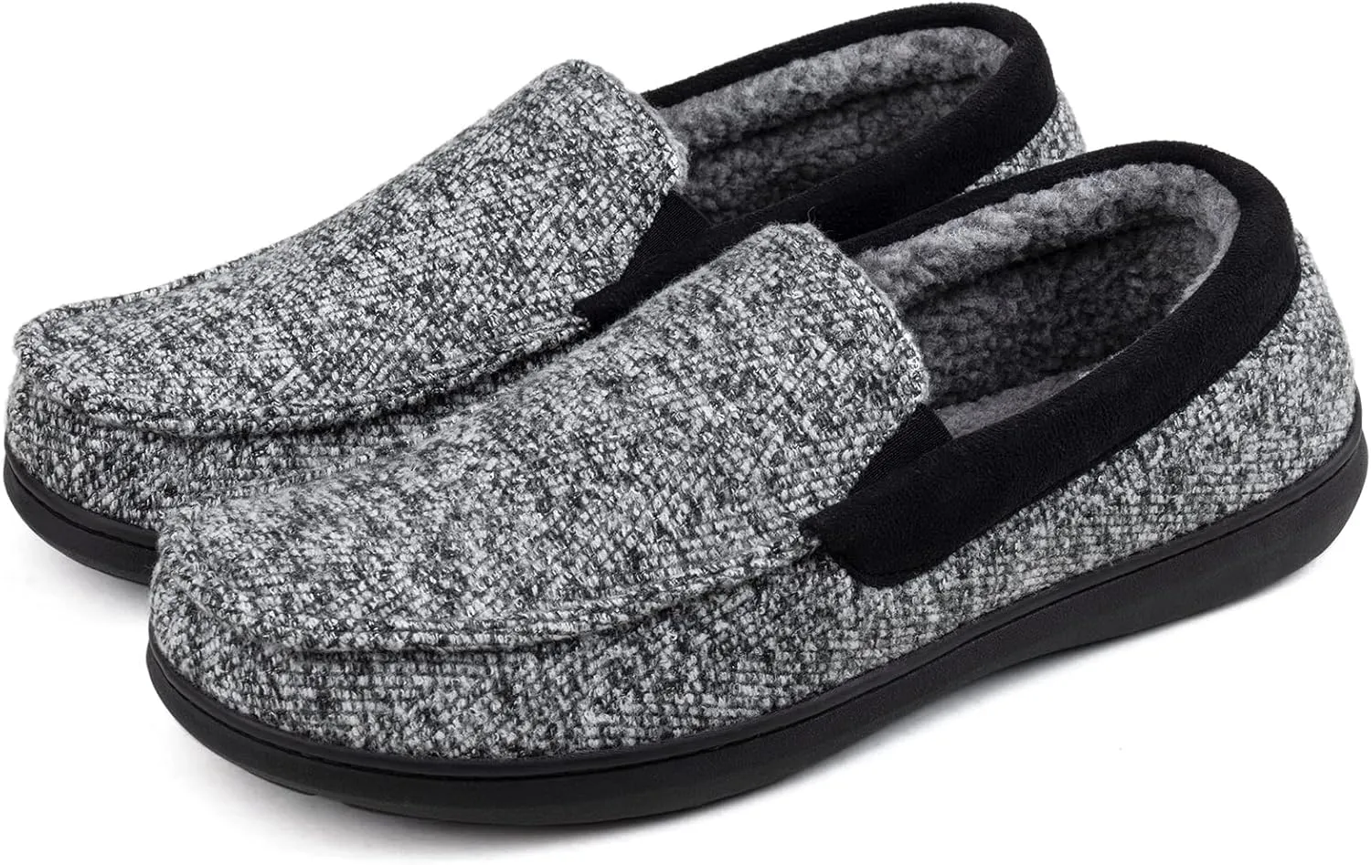 RockDove Men's Sherpa Lined Memory Foam Moc Slipper