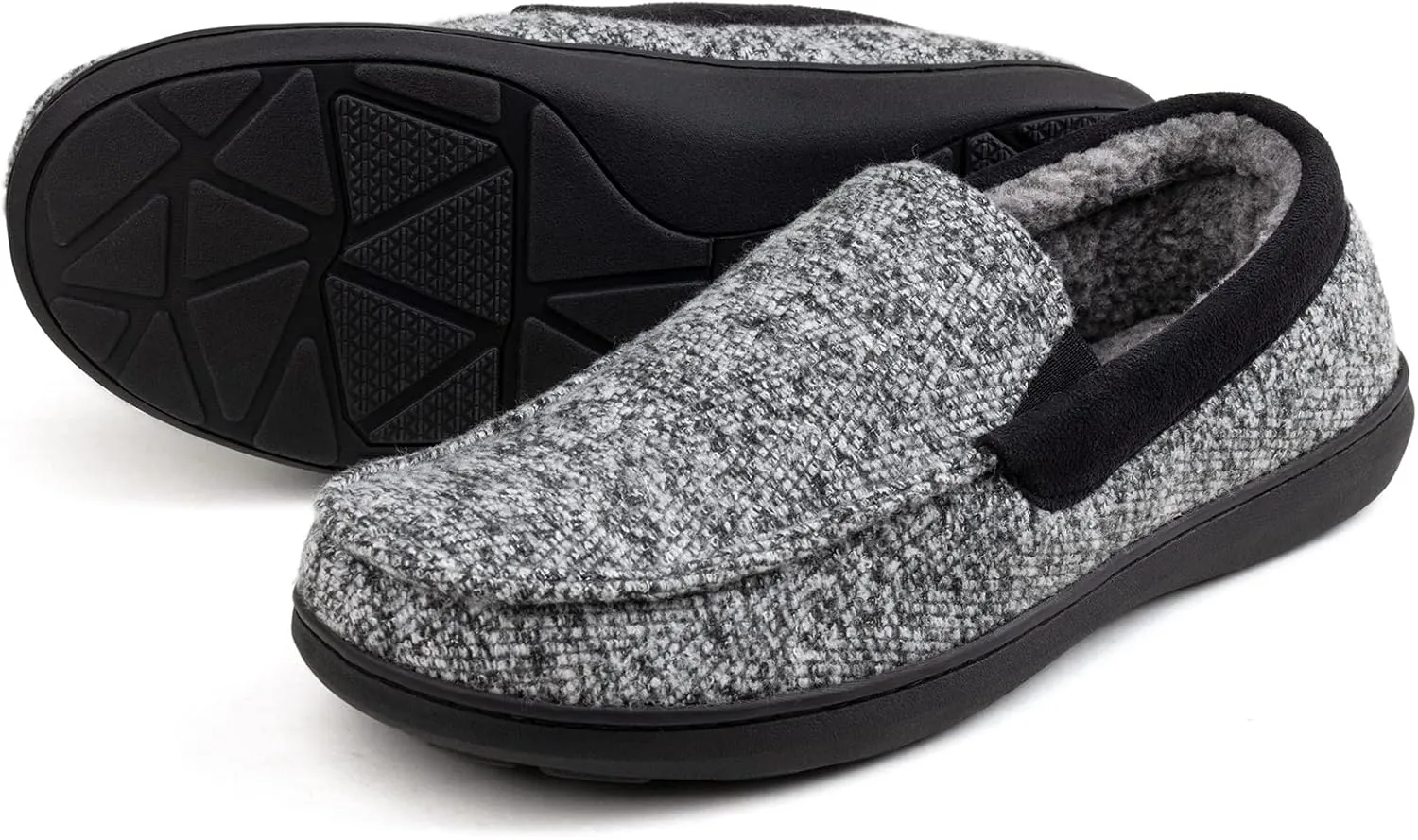 RockDove Men's Sherpa Lined Memory Foam Moc Slipper