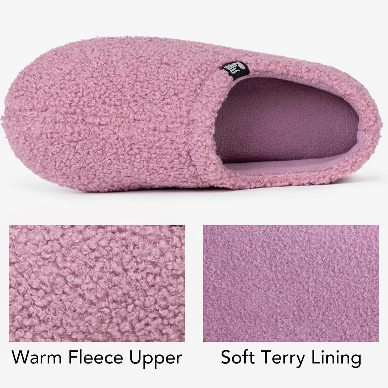 RockDove Women's Teddy Fleece Closed Back Indoor Slipper