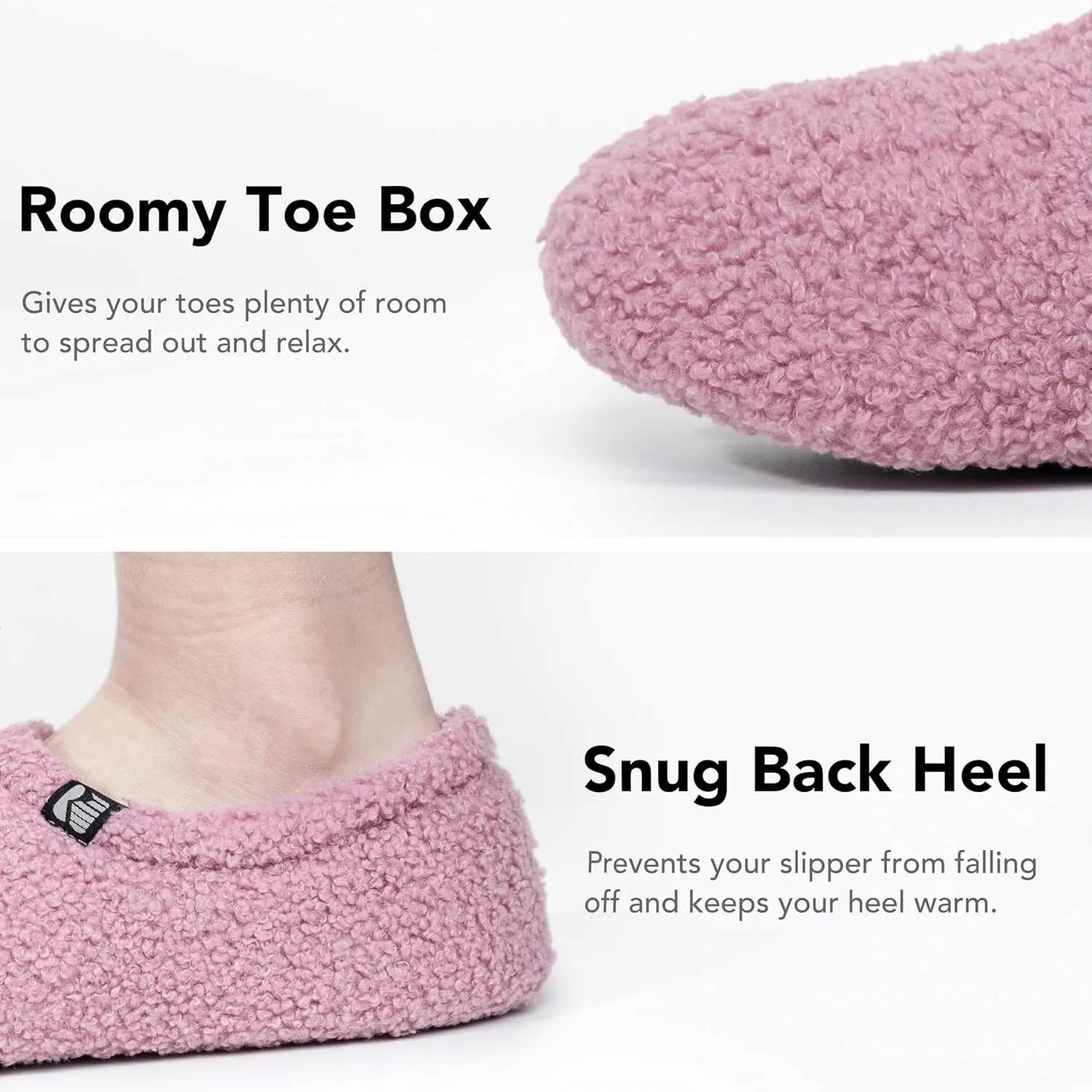 RockDove Women's Teddy Fleece Closed Back Indoor Slipper