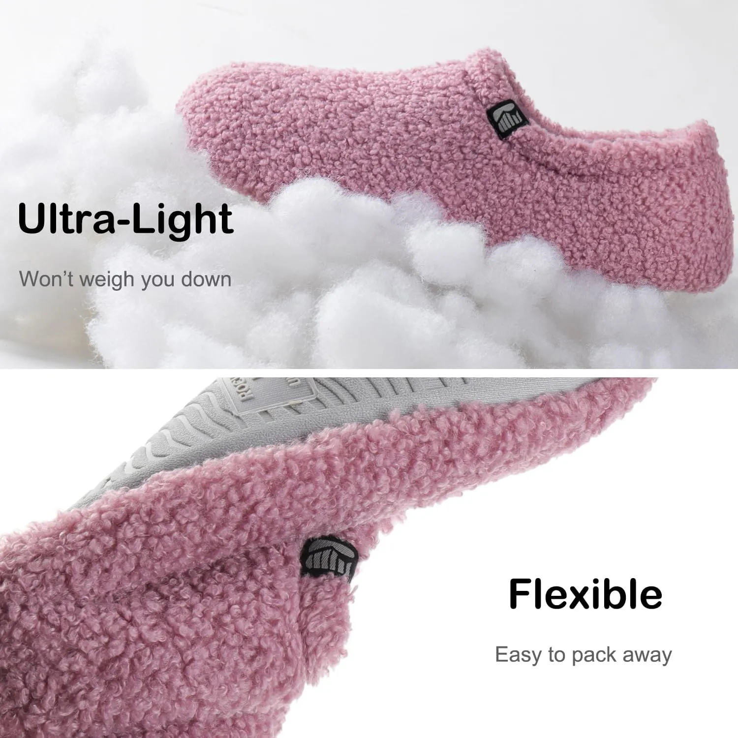 RockDove Women's Teddy Fleece Closed Back Indoor Slipper