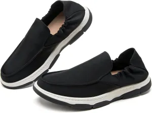 Rominz Mens Loafers Casual Slip on Shoes Black Penny Loafers Shoes Boat Shoes for Men Fashion Sneakers
