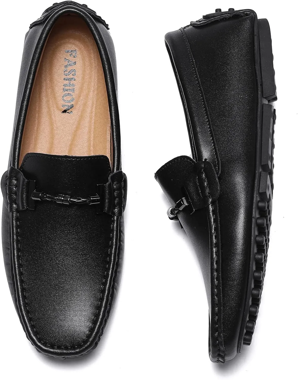 Santimon Men's Penny Loafers Moccasin Driving Shoes Slip On Flats Boat Shoes