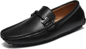 Santimon Men's Penny Loafers Moccasin Driving Shoes Slip On Flats Boat Shoes