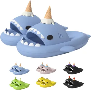 Sharklas Originales Shark Slides, Anti-Slip Shark Cloud Slippers, Shark Sandals For Adult Women Men