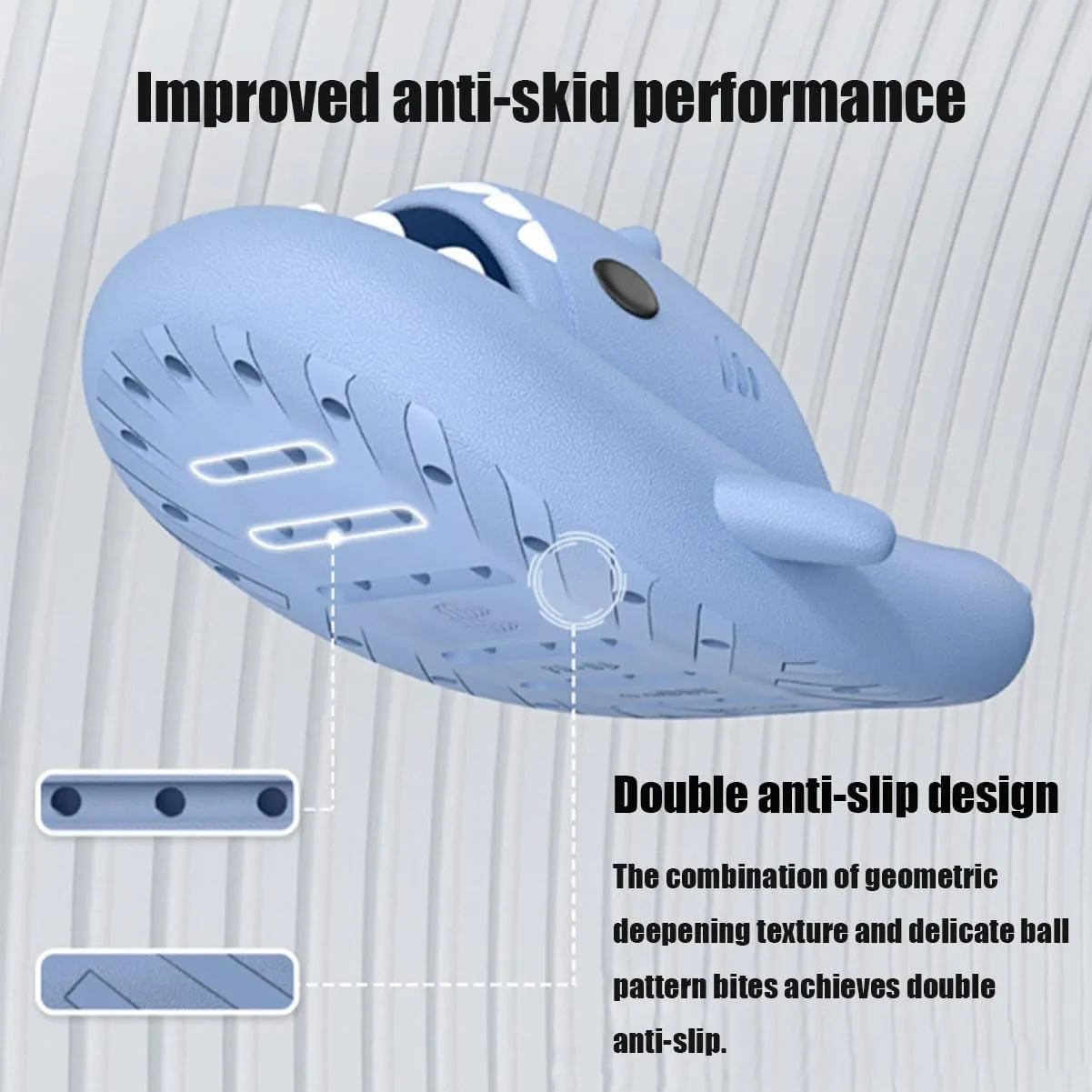 Sharklas Originales Shark Slides, Anti-Slip Shark Cloud Slippers, Shark Sandals For Adult Women Men