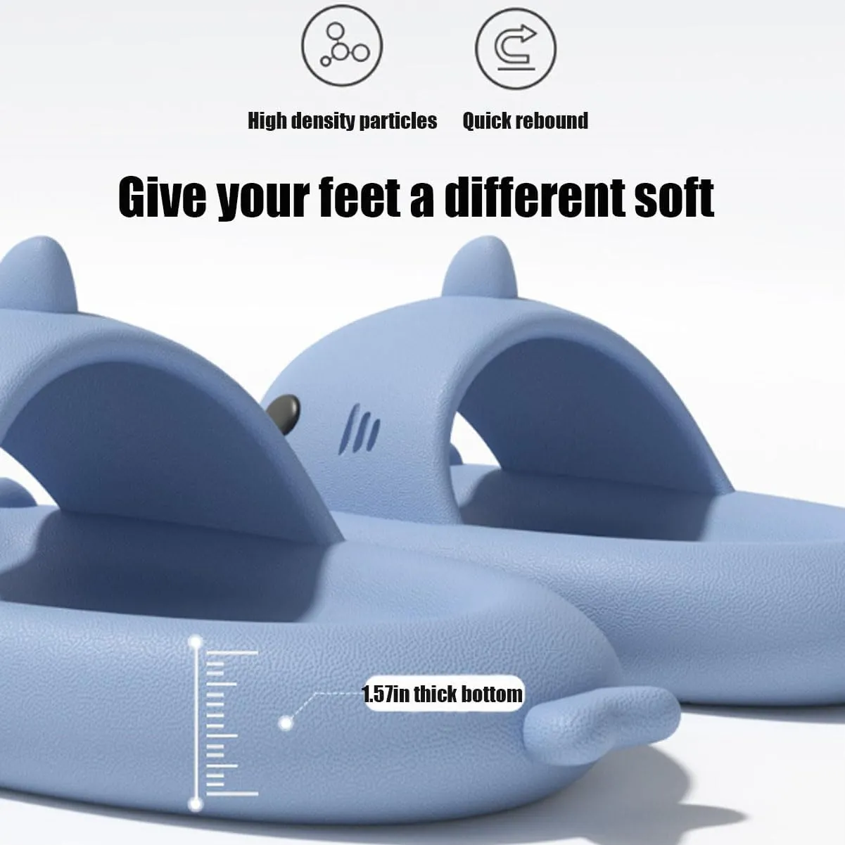 Sharklas Originales Shark Slides, Anti-Slip Shark Cloud Slippers, Shark Sandals For Adult Women Men