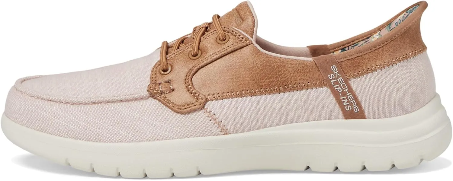 SKECHERS Women's Hands Free Slip-ins On-The-go Flex-Coastal Sky Boat Shoe
