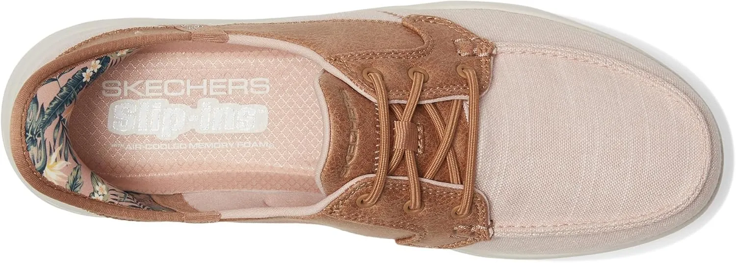 SKECHERS Women's Hands Free Slip-ins On-The-go Flex-Coastal Sky Boat Shoe