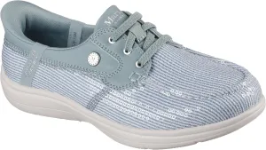 Skechers Women's Martha Stewart On-The-go Flex Radiant Hands Free Slip-ins Sequin Boat Shoe
