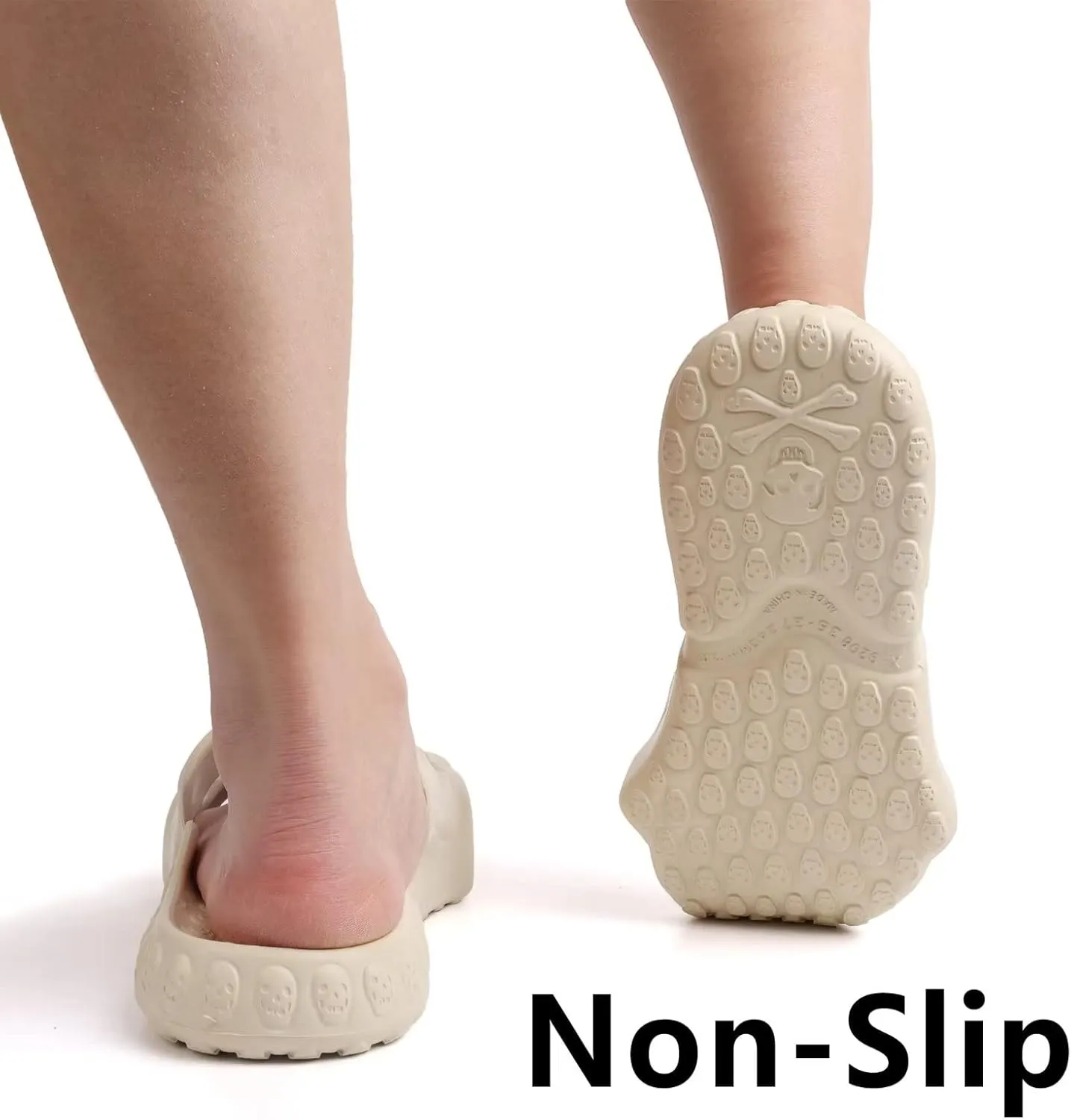 Skull Slides Sandals for Men Women,Non Slip Sport Cloud Cloudies Slides Slippers,Open Toe Slip on Comfy Beach Halloween Skull Slides Shower House Home Indoor Outdoor Thick Soft Shoes