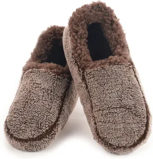 Snoozies Mens Two Tone Fleece Lined Slippers - Comfortable Slippers for Men - Two Tones