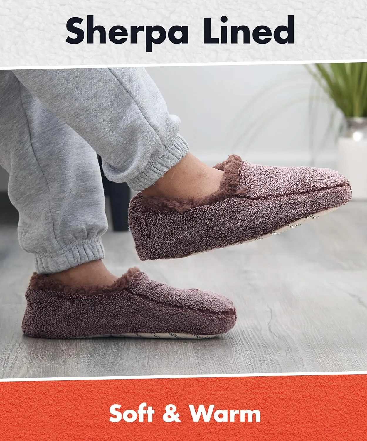 Snoozies Mens Two Tone Fleece Lined Slippers - Comfortable Slippers for Men - Two Tones