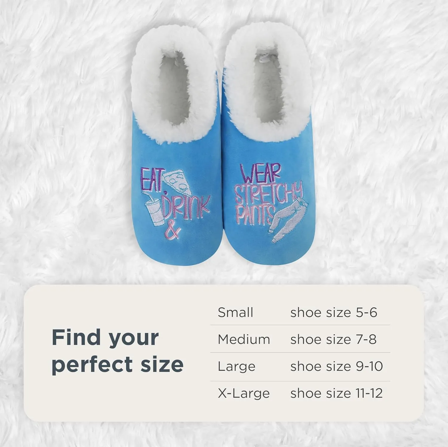 Snoozies Pairable Slipper Socks - Funny House Slippers for Women, Non-Slip Fuzzy Slipper Socks