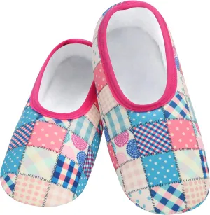 Snoozies Skinnies slipper socks for Women - Non-Slip slipper socks with Lightweight and Soft Sherpa Lining - Foldable Travel