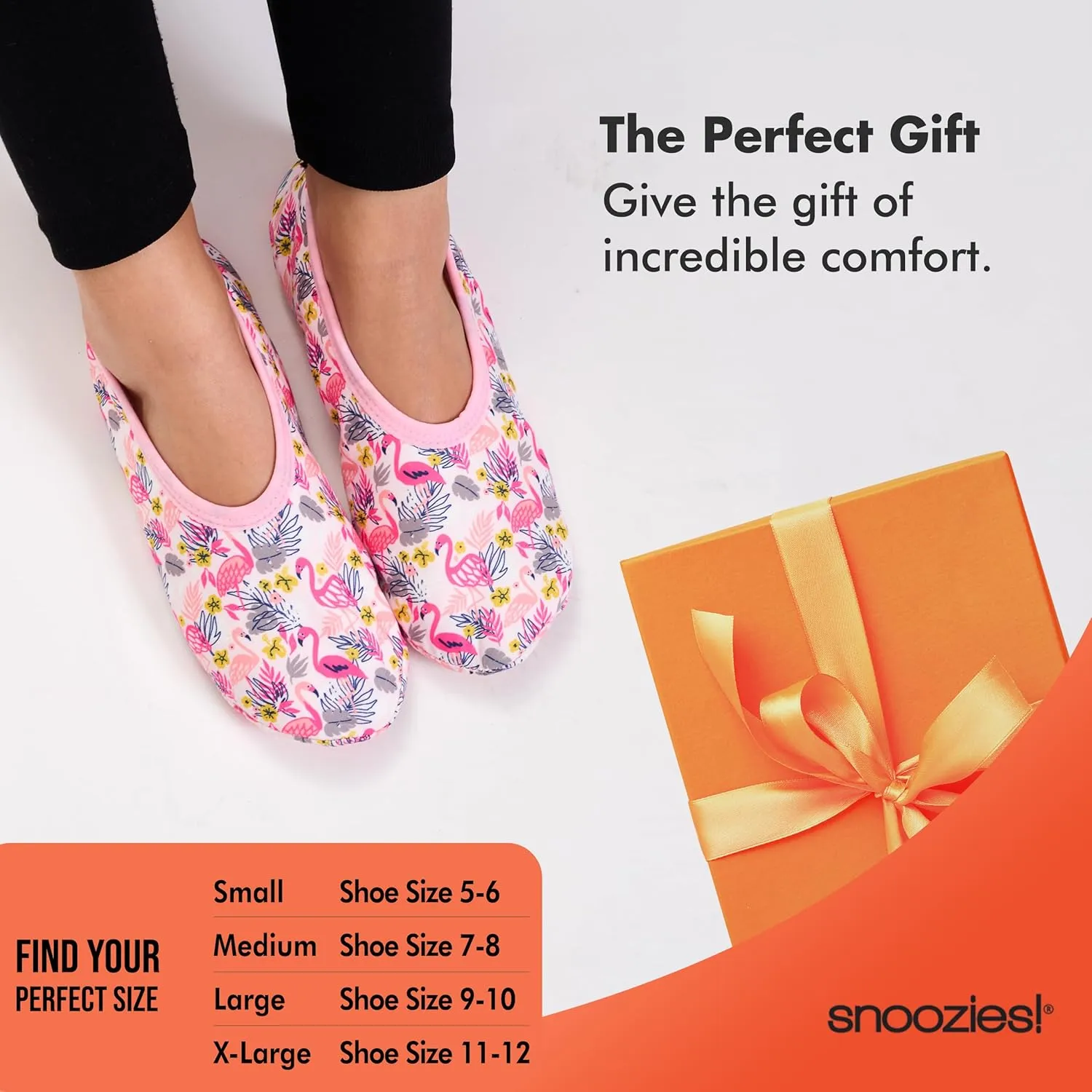 Snoozies Skinnies Slippers for Women - Non-Slip Lightweight and Soft Sherpa Lining - Foldable Travel