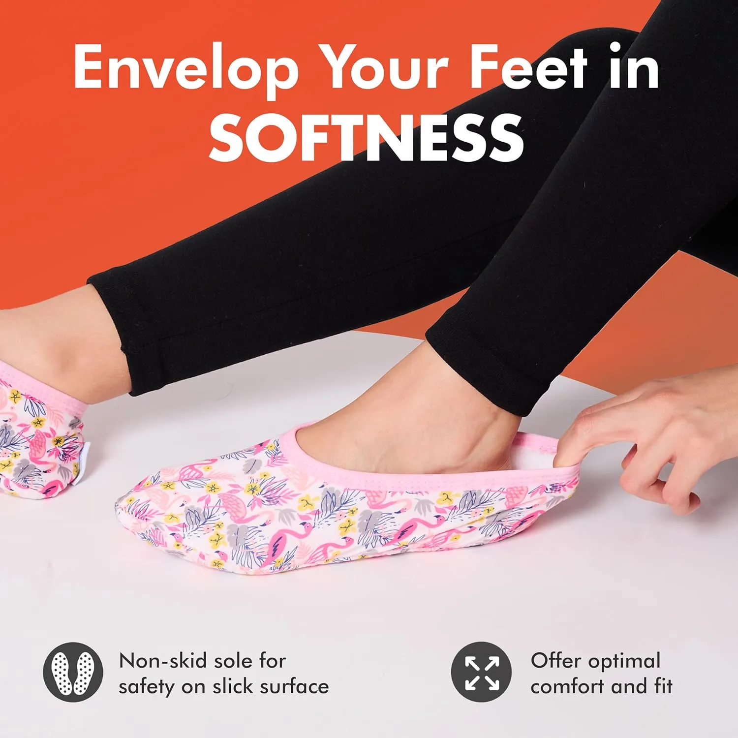 Snoozies Skinnies Slippers for Women - Non-Slip Lightweight and Soft Sherpa Lining - Foldable Travel