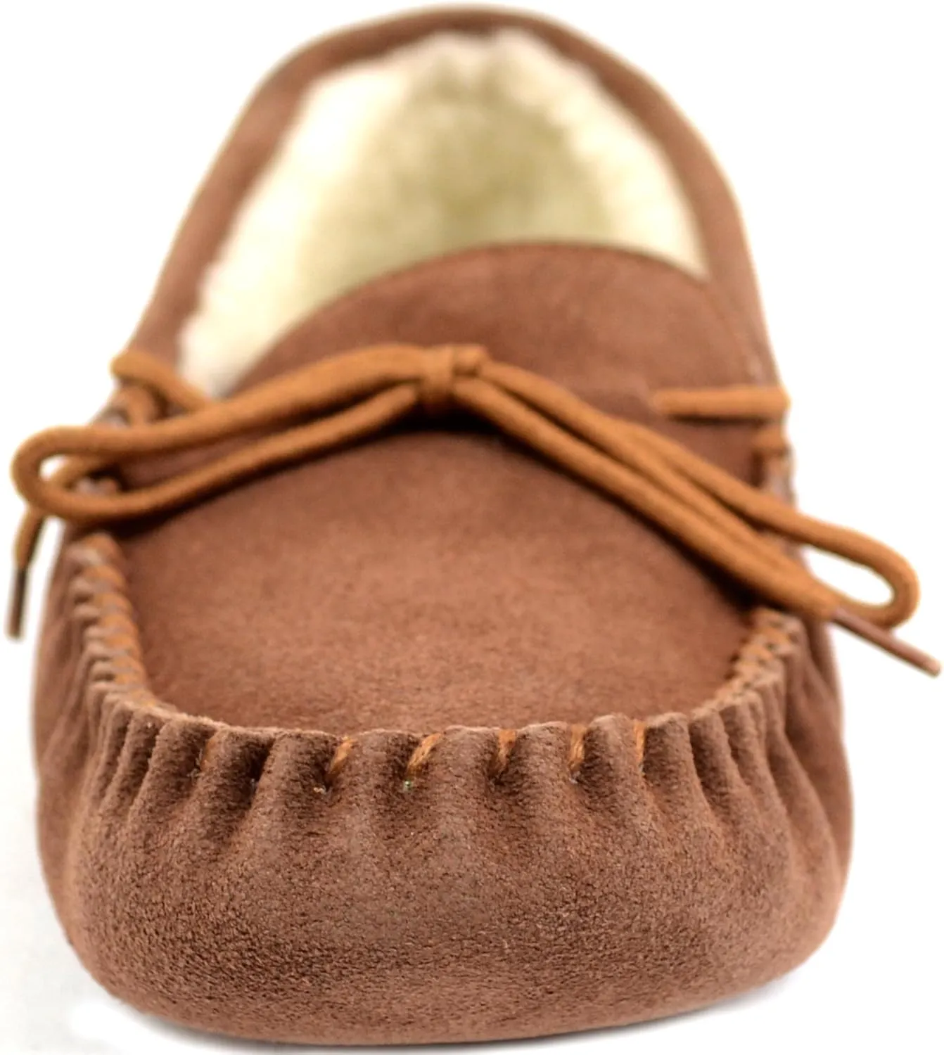SNUGRUGS Men's Alfie Wool Lined Suede Sole Moccasin Slipper