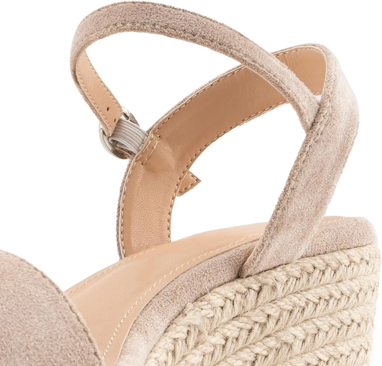SO SIMPOK Espadrilles Wedge Platform Sandals for Women Ankle Strap Open Toe Sandals Casual Summer Shoes for Wedding Party Dress