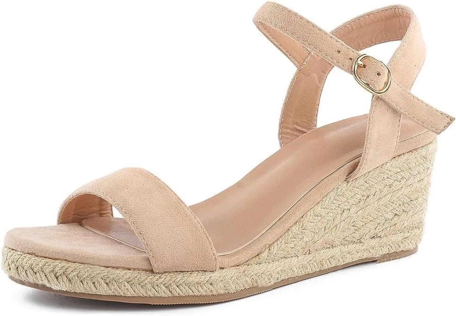 SO SIMPOK Espadrilles Wedge Platform Sandals for Women Ankle Strap Open Toe Sandals Casual Summer Shoes for Wedding Party Dress
