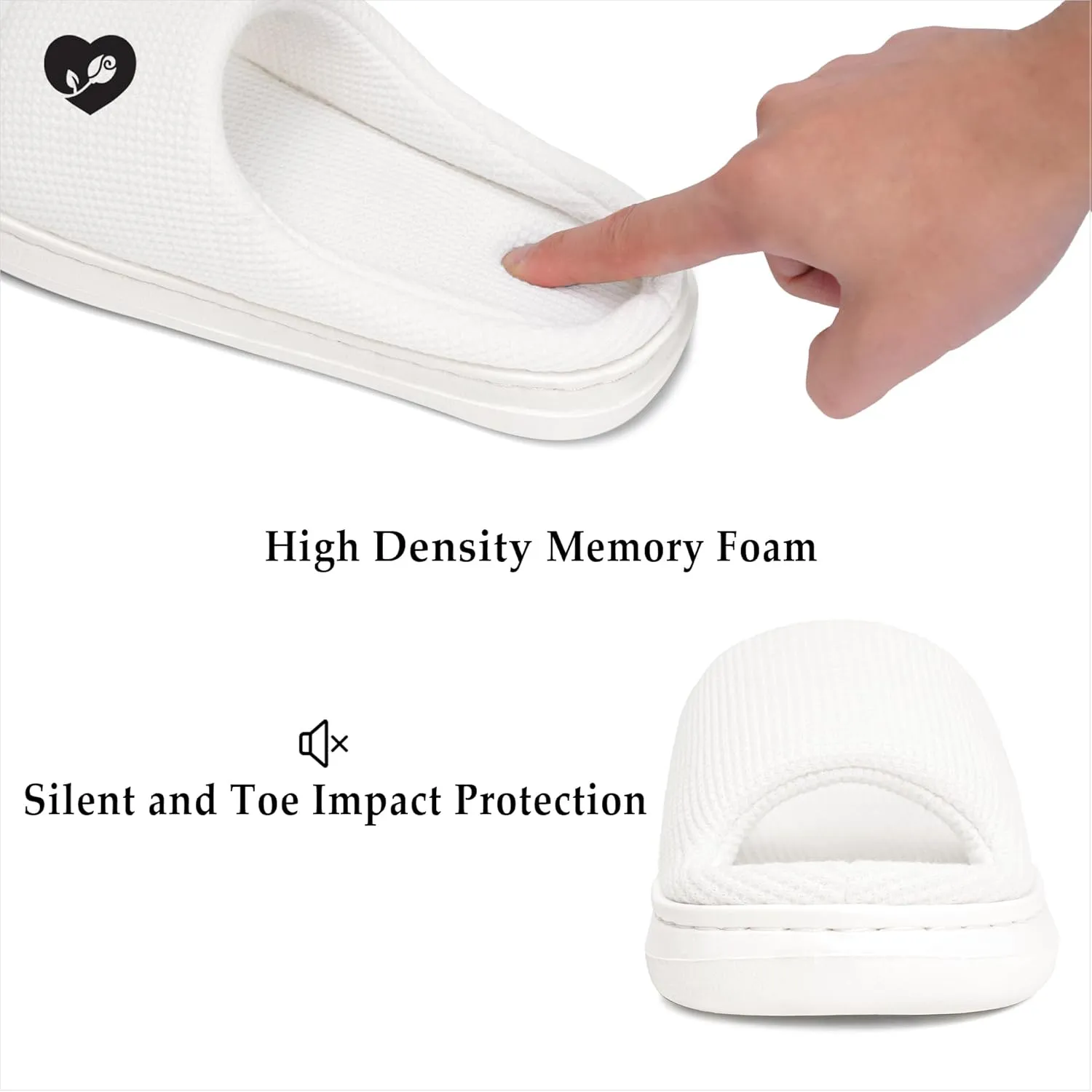 SOULROSE Summer House Memory Foam Slippers Comfy Spa Bedroom Slides Women Cloud Lightweight Waffle Cozy Open Toe Indoor Outdoor Platform Shoes