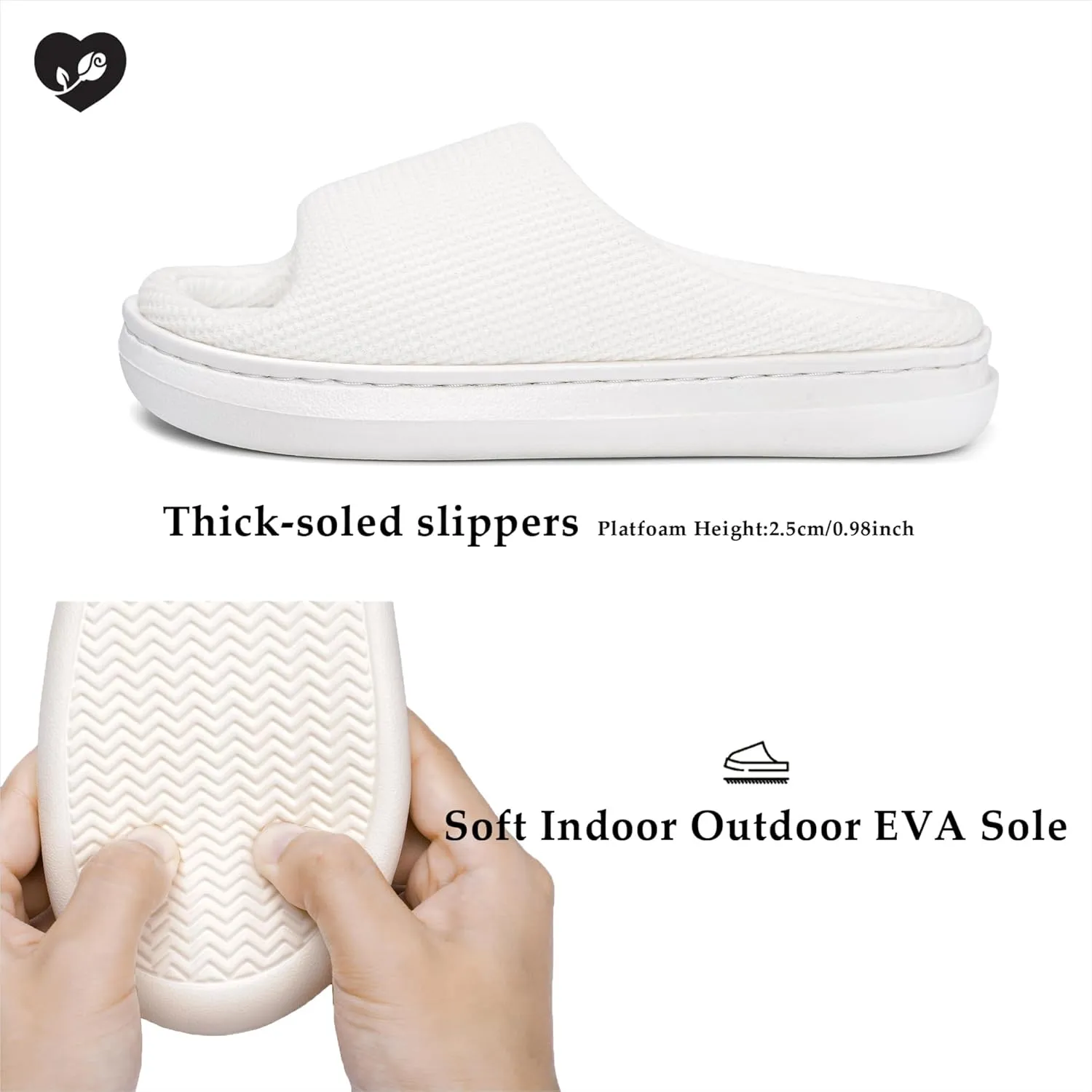 SOULROSE Summer House Memory Foam Slippers Comfy Spa Bedroom Slides Women Cloud Lightweight Waffle Cozy Open Toe Indoor Outdoor Platform Shoes