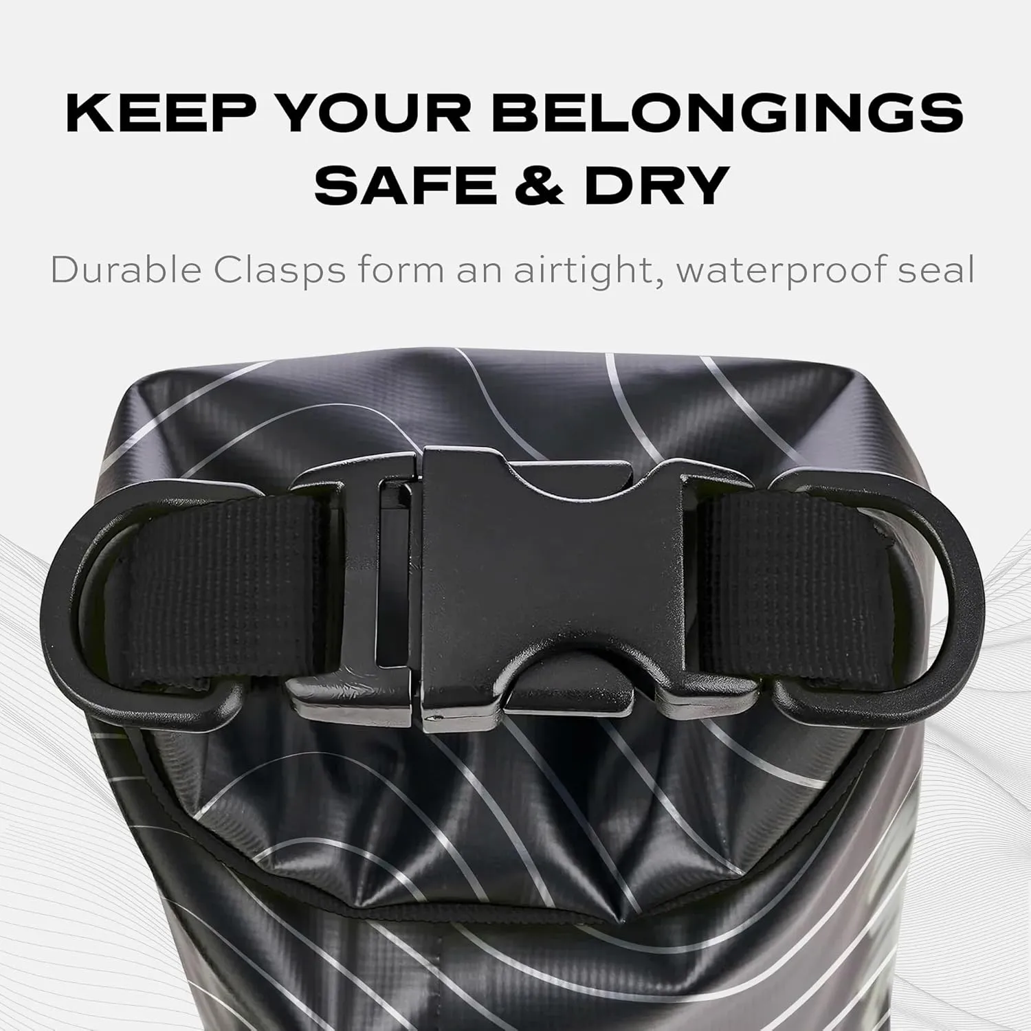 Statik MarCase Waterproof Dry Bag 2L - Roll Top Small Waterproof Bag, Touchscreen Phone Window & Light Reflective Pattern, Boating & Kayak Accessories for Fishing, Camping, Swimming (Orange)