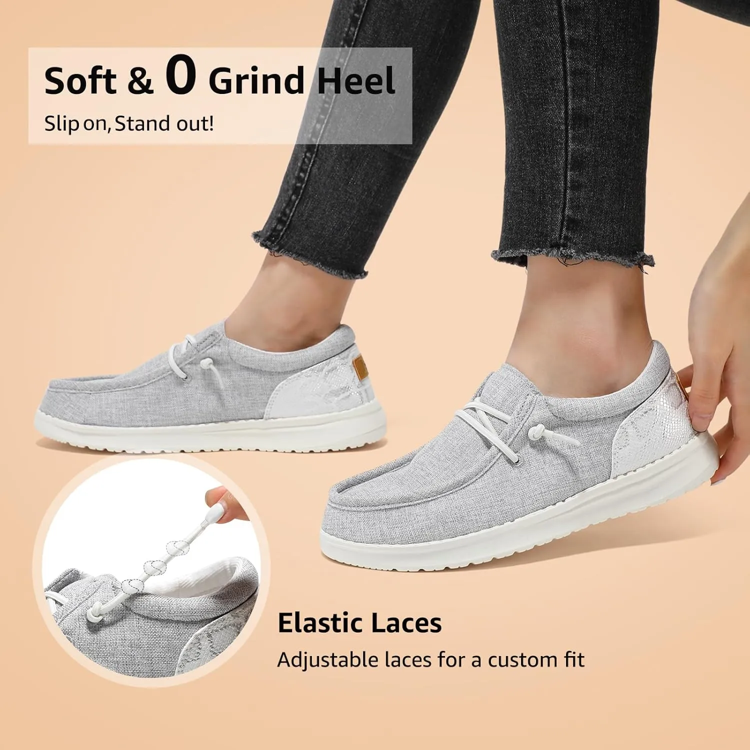 STQ Women's Slip on Loafers丨Orthopedic Comfotable Ultralight Boat Casual Shoes with Arth Support