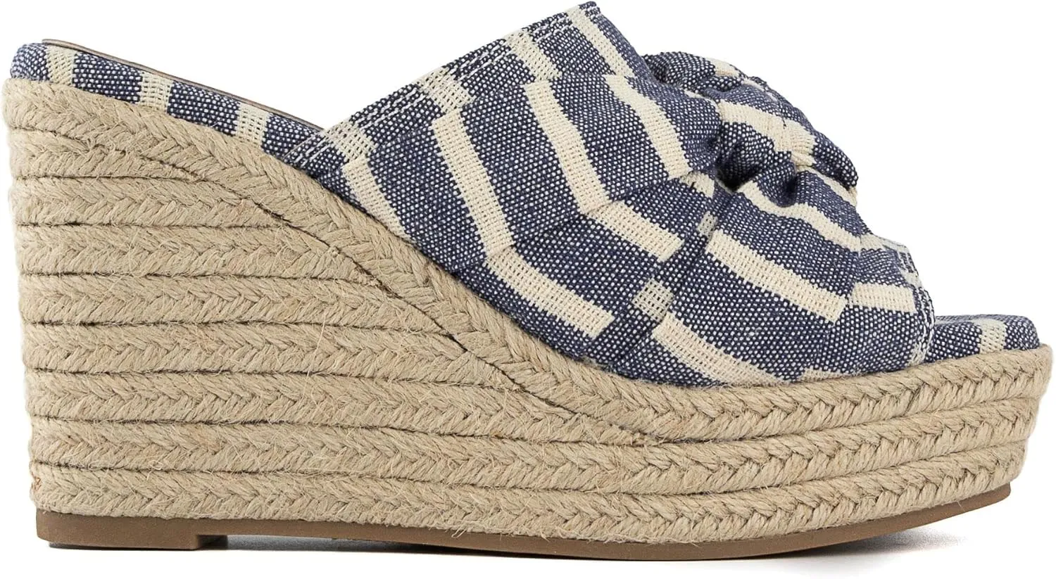 Sugar Women's Hundreds Espadrille Wedge Sandals with Knotty Bow Detail