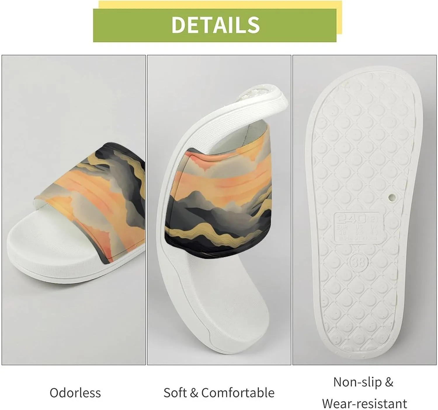 Summer Womens Slipper Home Slippers Sunset Non-slip Shower Sandals Fashion Sandles for Men