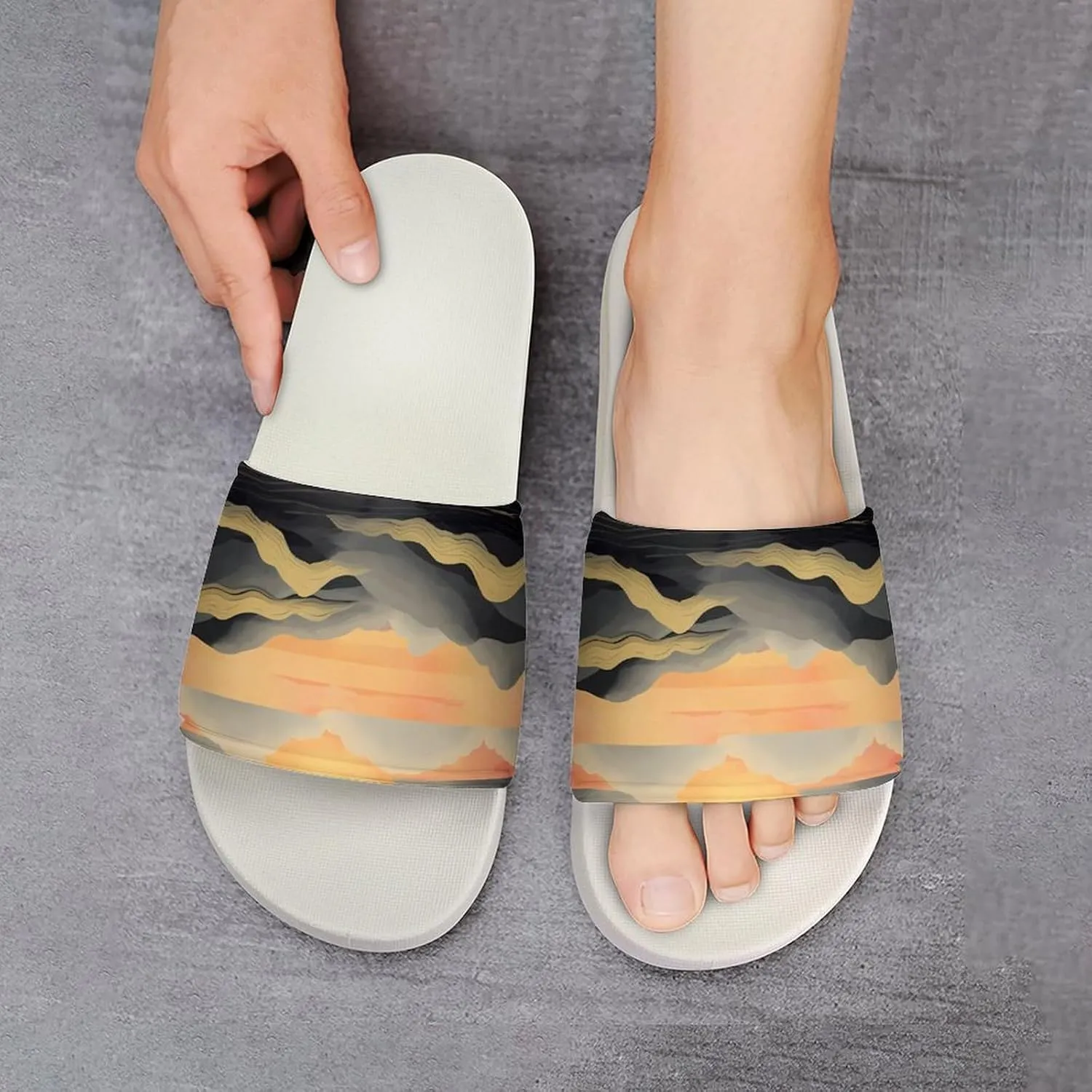 Summer Womens Slipper Home Slippers Sunset Non-slip Shower Sandals Fashion Sandles for Men