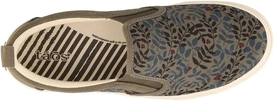 Taos Rubber Soul Slip-On Women's Sneaker - Fresh and Clean Canvas Design with Effortless Style, Removable Footbed and Arch Support - Elevated Comfort for All-Day Fashion