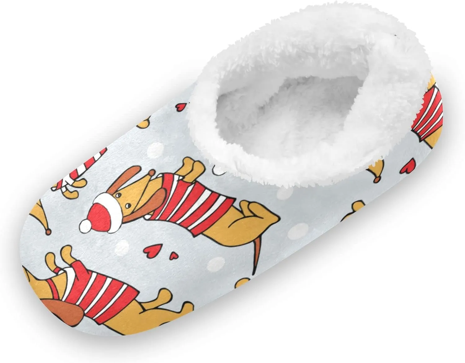 The Most Wonderful Time Kids House Slippers Red Green Buffalo Plaid Boys Closed Back Fuzzy Feet Slippers Girls Coral Fleece Slipper Socks No Skid Warm Cozy Home Slippers For Indoor Outdoor Winter