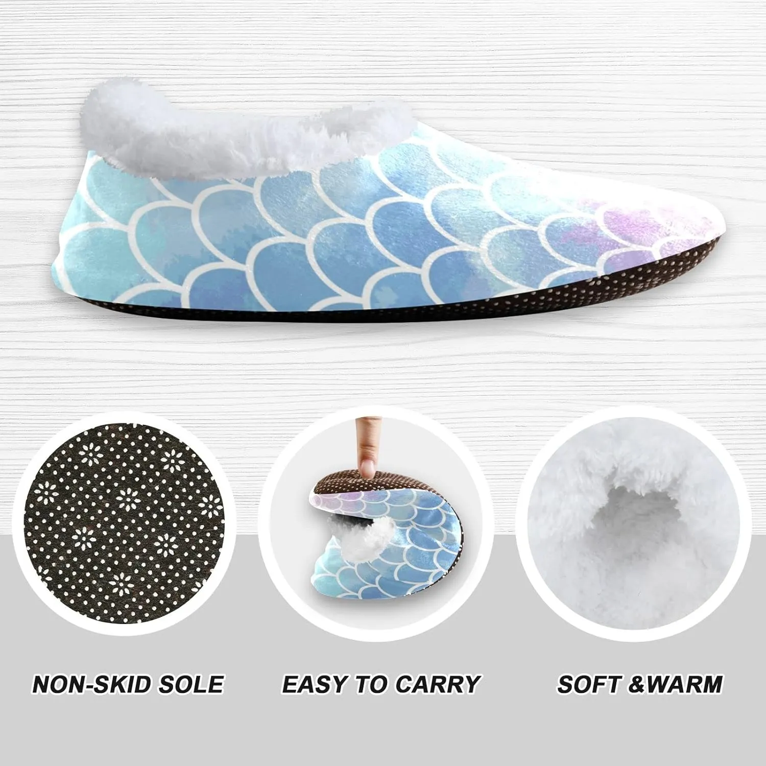 The Most Wonderful Time Kids House Slippers Red Green Buffalo Plaid Boys Closed Back Fuzzy Feet Slippers Girls Coral Fleece Slipper Socks No Skid Warm Cozy Home Slippers For Indoor Outdoor Winter