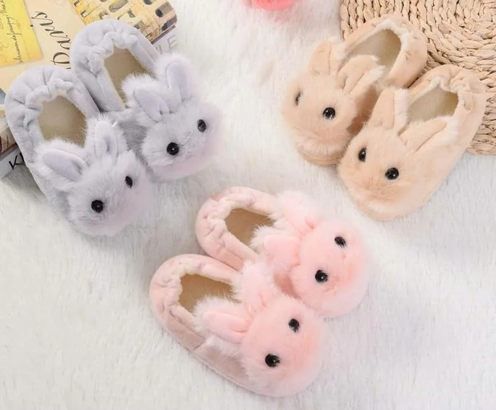 Toddler Girls Boys Home Slippers Fuzzy Warm Winter Indoor Bunny Slipper Kids Lightweight Plush Shoes