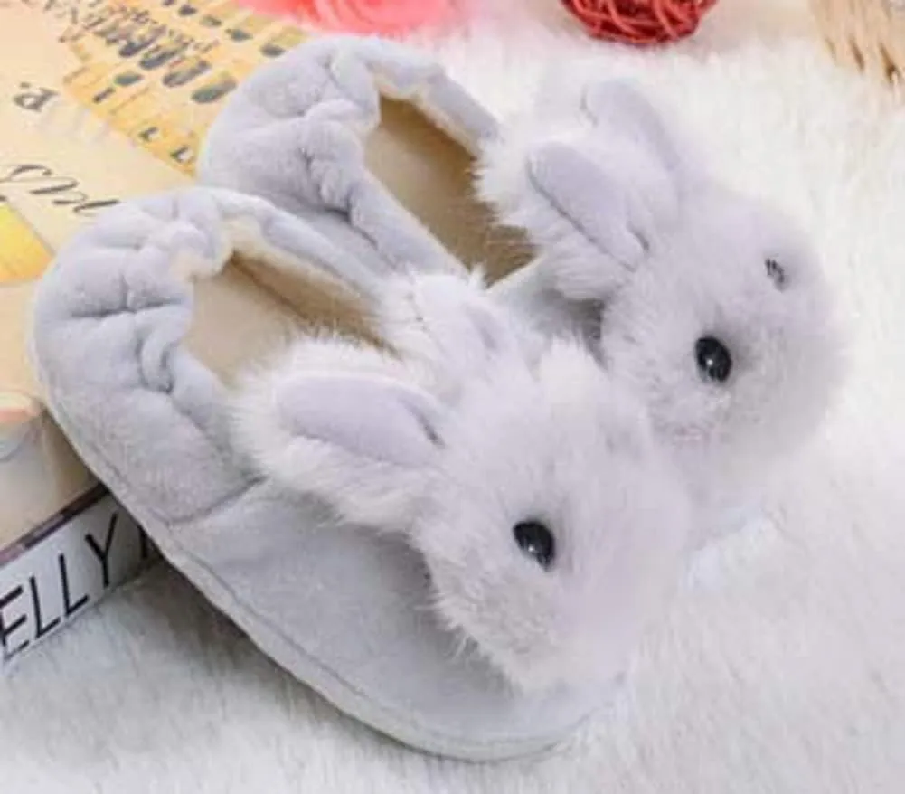Toddler Girls Boys Home Slippers Fuzzy Warm Winter Indoor Bunny Slipper Kids Lightweight Plush Shoes