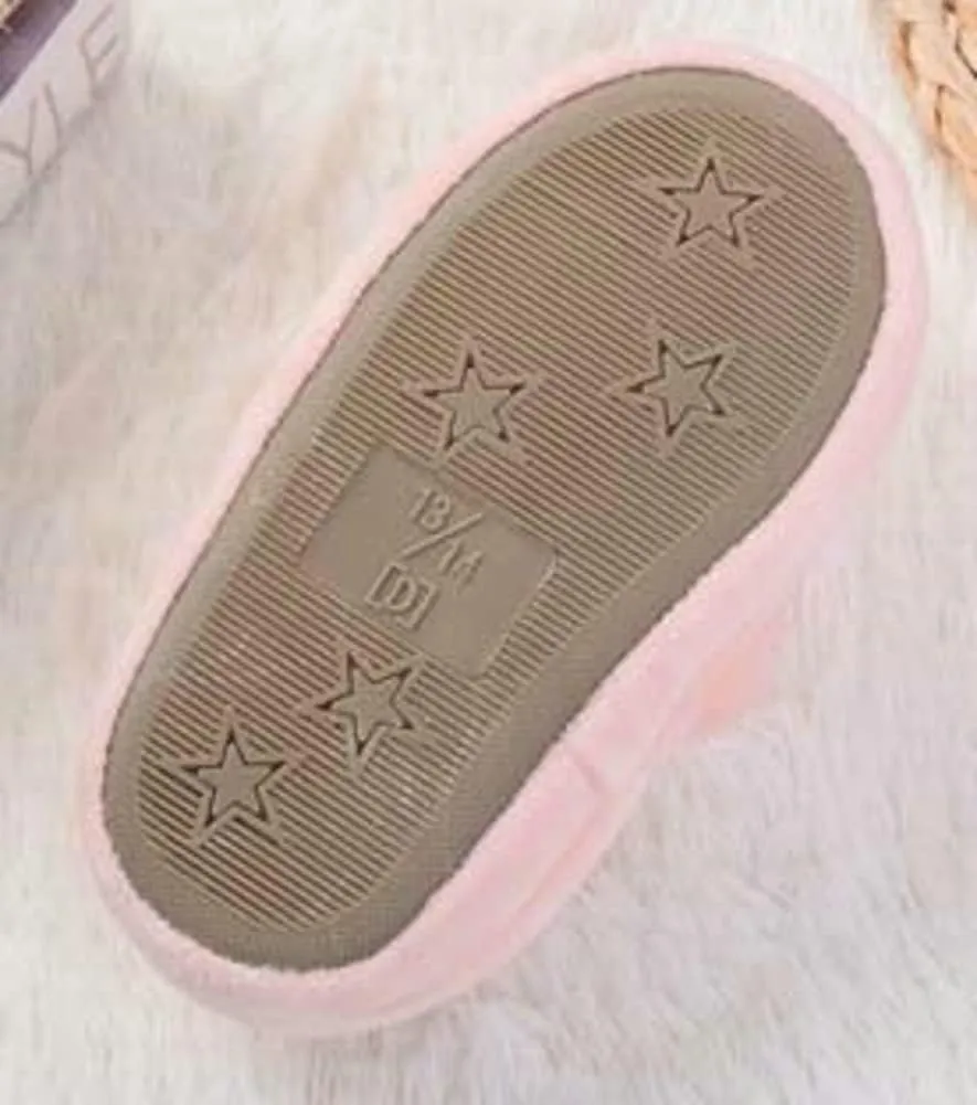 Toddler Girls Boys Home Slippers Fuzzy Warm Winter Indoor Bunny Slipper Kids Lightweight Plush Shoes