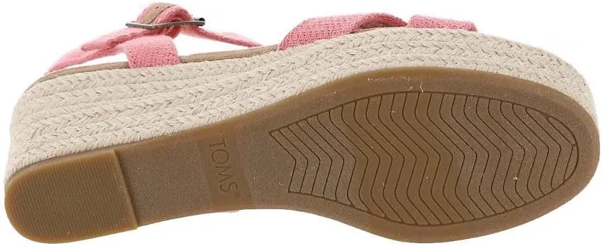 TOMS Womens Audrey Espadrille Athletic Sandals Casual Mid Heel 2-3"